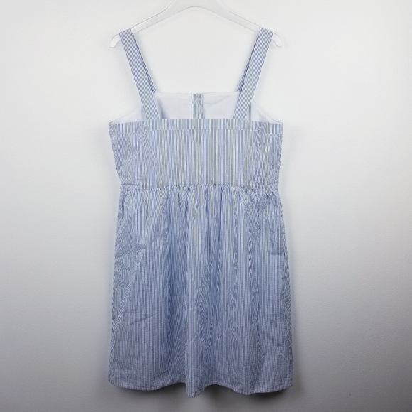 J. Crew Seersucker Button Front Dress L6977 size 14 NWT - Picture 3 of 10